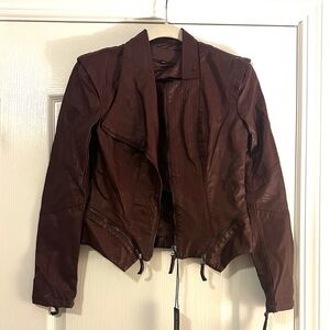 Blank NYC Rich Burgundy Vegan Leather Jacket